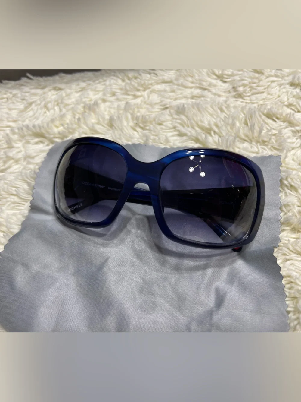 Michele Women’s Dark Blue Sunglasses with Case